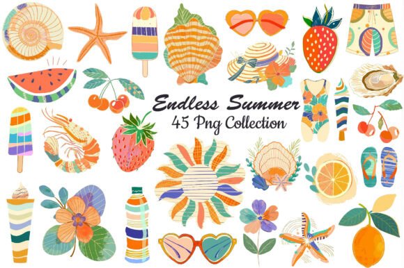Download Endless Summer Illustrations - Summer illustrations Collection