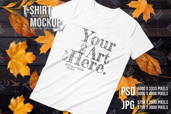 Download White T-shirt Fall Mockup PSD Template - Psd Collection