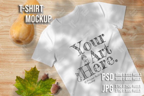 Download White T-shirt Autumn Mockup PSD Template - Psd Collection