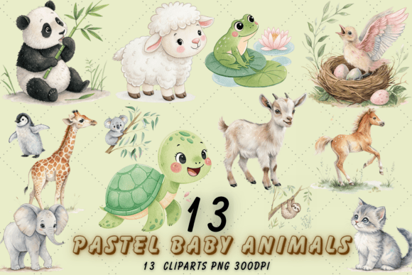 Download Adorable Spring Baby Animals Watercolor - Premium Resources