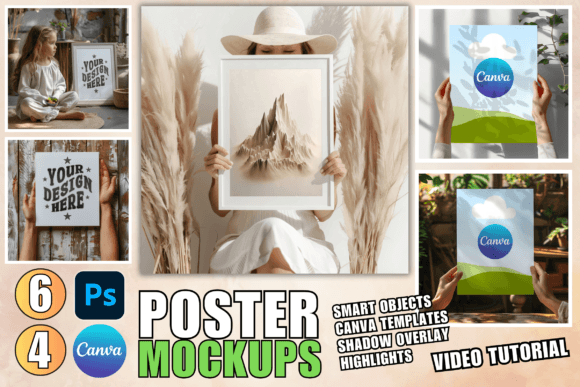 Download Canvas Mockup PSD Wall Art Mockup Canva - Premium Resources