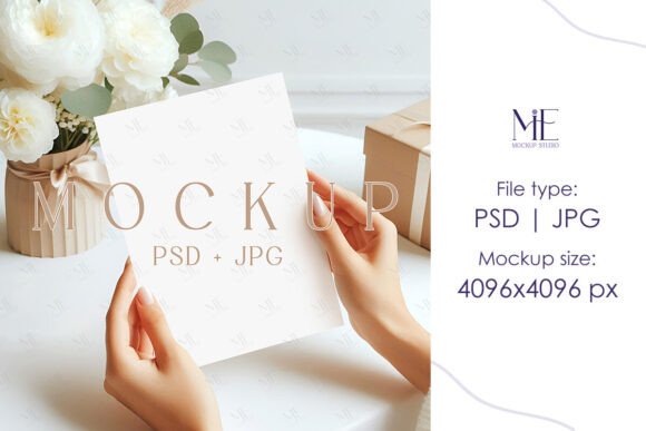 Download Boho 5x7 Card Mockup, Invite Card PSD - Psd Collection