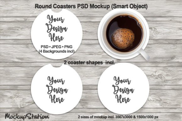 Download Round Car Coaster Mockup PSD File - Psd Collection