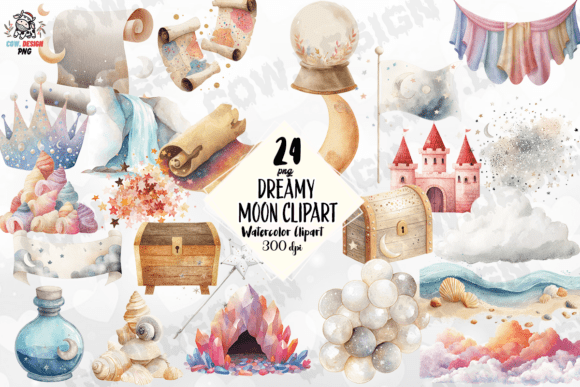 Download Dreamy Moon Clipart PNG - Dreamy moon Collection