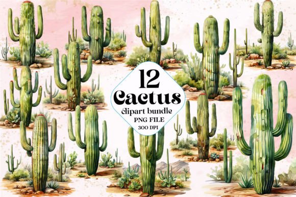 Download Boho Watercolor Cactus Clipart - Cactus clipart Collection