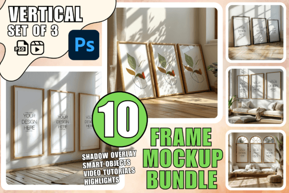 Download PSD Frame Mockup Bundle Set of 3 Frames - Premium Resources