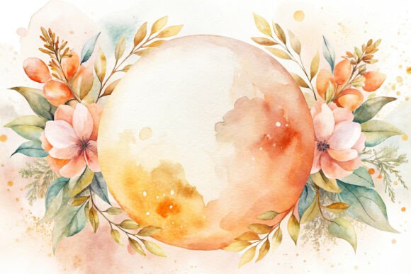 Download Dreamy Moon Watercolor Flowers - Dreamy moon Collection