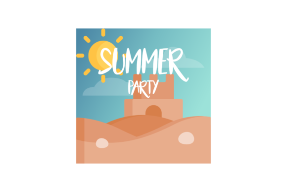 Download Summer Illustrations Sand Castle Sunny - Summer illustrations Collection